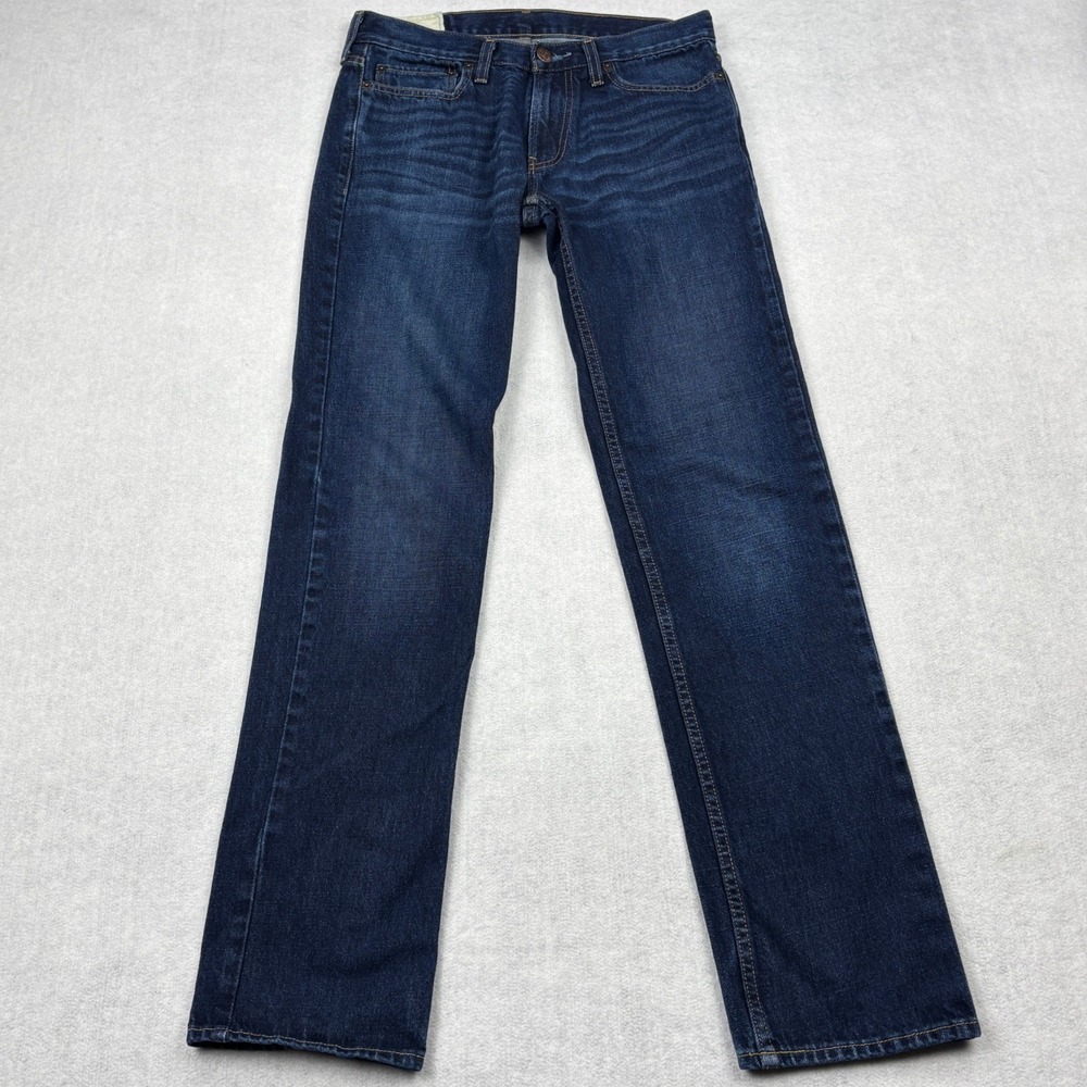 Hollister Jeans Mens 30x34 Dark Wash Classic Straight Leg 100 Cotton Denim Pants